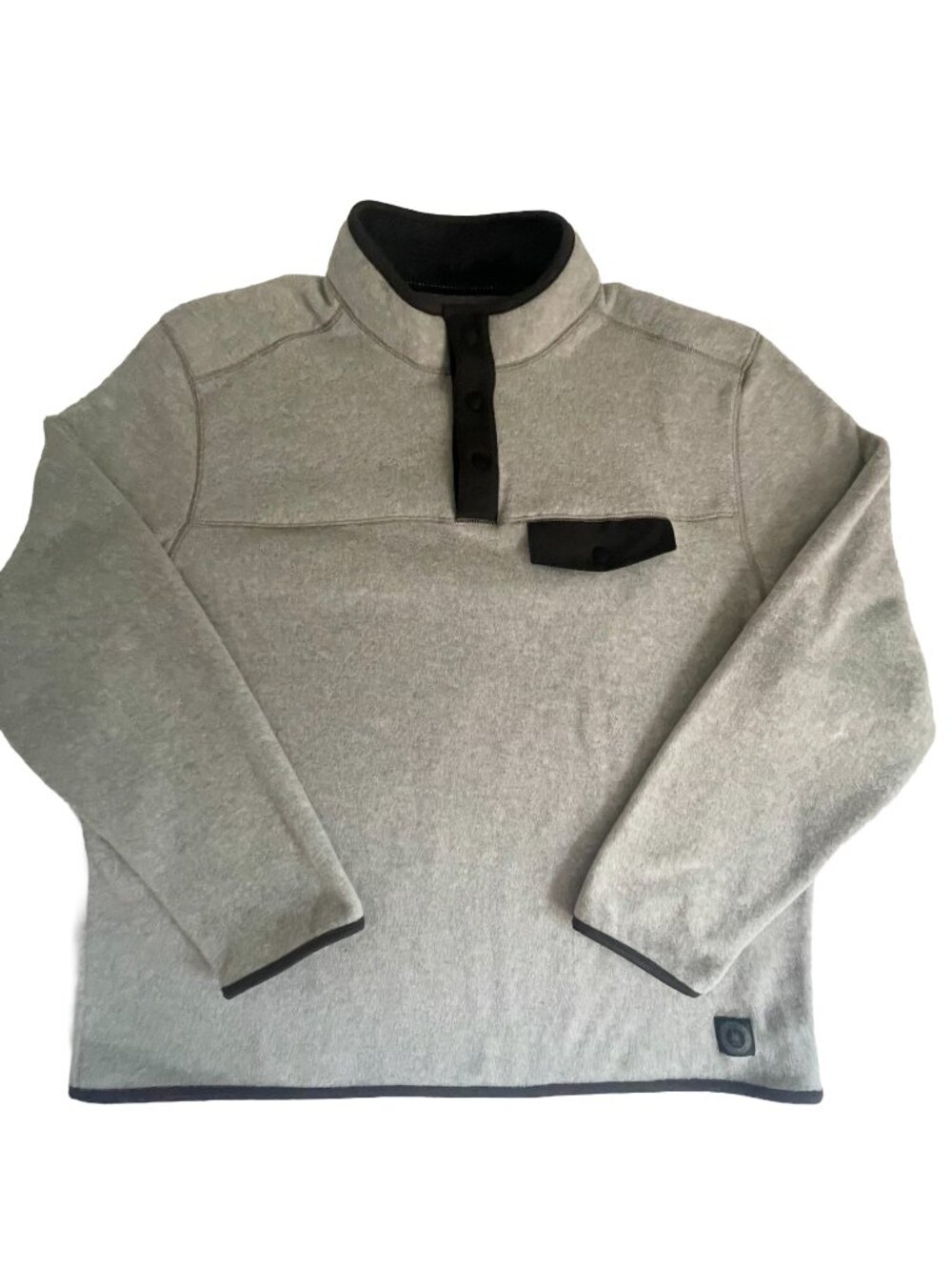 G.H. Bass & Co XXL Gray Fleece Snap Pullover